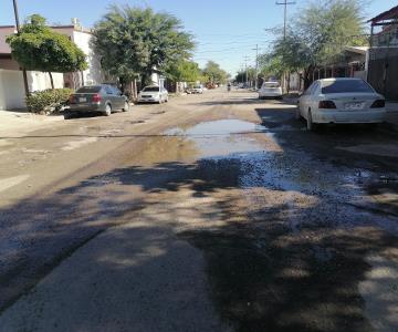 Esta fuga de agua tiene casi un año en la colonia Pimentel