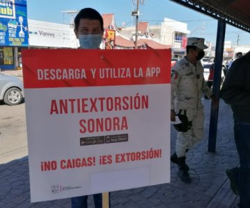 Promueven campaña Antiextorsión en el Mercado de Navojoa