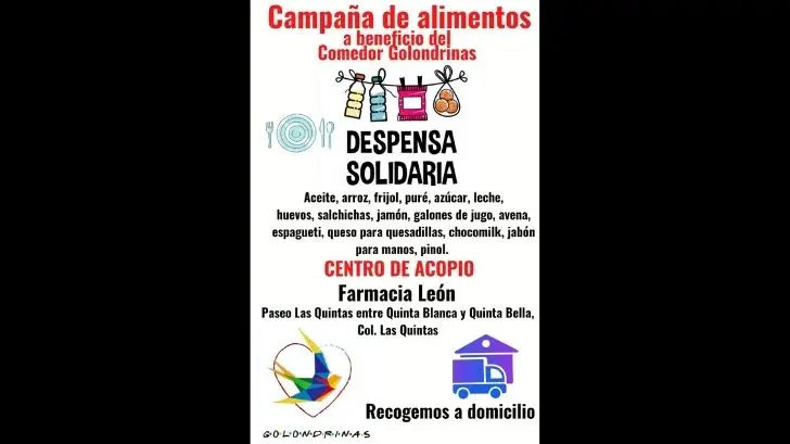 Comedor Golondrinas requiere donaciones para alimentar a menores