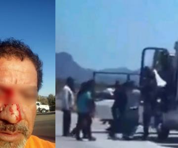 Golpean y le roban a un chófer de trailer en el bloqueo de Loma de Guamúchil