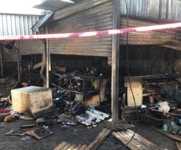 Así quedó el Tianguis Héctor Espino tras el fuerte incendio