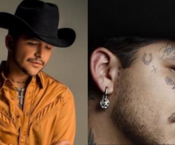 Christian Nodal sorprende en redes mostrando sus nuevos tatuajes en zona muy dolorosa