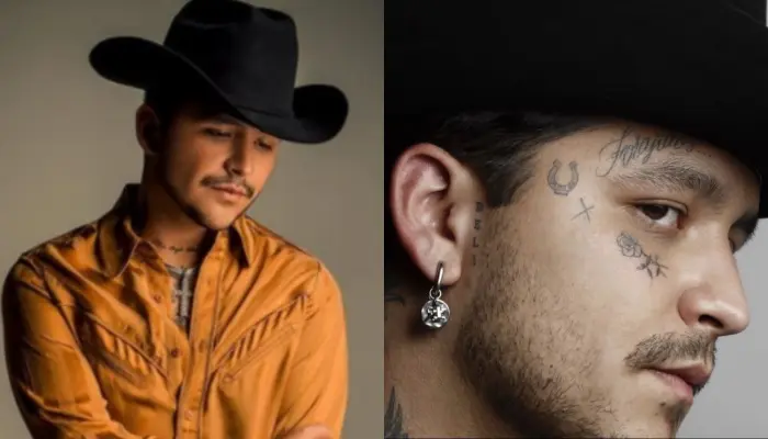 Christian Nodal presumió los nuevos tatuajes, lo cual le trabo diversos comentarios en redes sociales. Imagen: Especial/EXPRESO