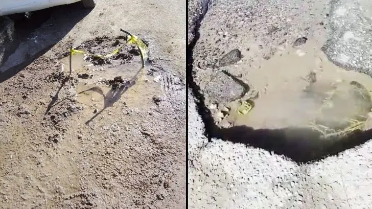 Colonia Ley 57 reporta alcantarillas con fuga de agua en la misma calle