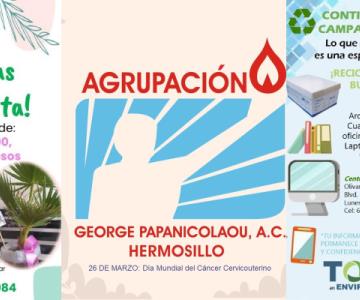 George Papanicolaou recaudan recursos con actividades de reciclaje y venta de palmeras