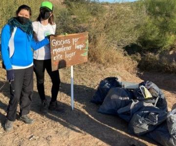 Colectivos ambientalistas se reúnen a limpiar cerro del Estadio Sonora