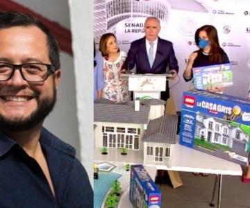 López Beltrán se burla de casa gris de Lego de Gálvez