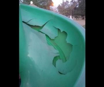 Vandalizan juegos infantiles en plaza de San Ignacio Cohuirimpo