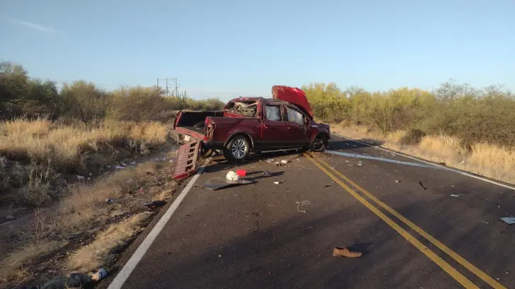 Aparatoso accidente en la carretera Hermosillo-Ures deja un muerto