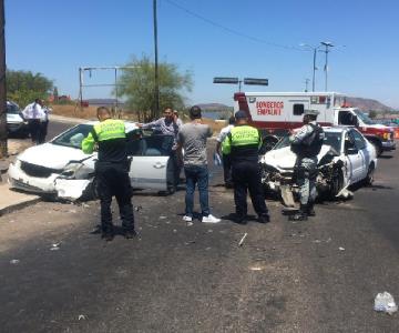 Guaymas: Fuerte choque a metros del puente Douglas