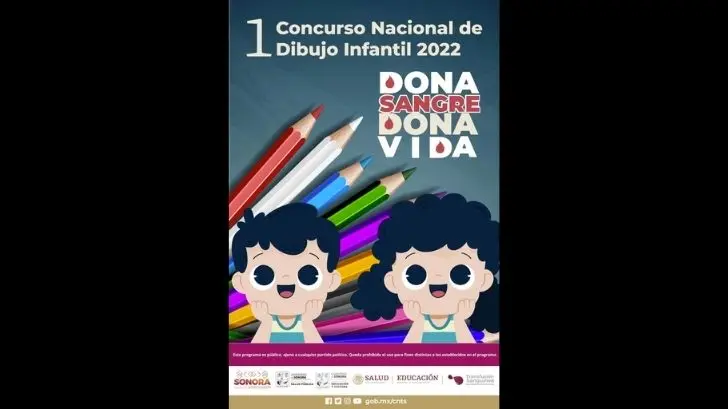 Invitan a niños y niñas a concurso de dibujo, Dona Sangre, Dona Vida