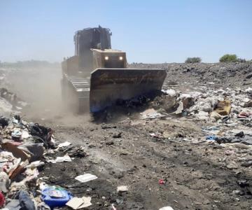 Hacen limpieza y abren caminos en el Basurón Municipal de Etchojoa