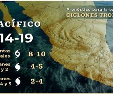 Esperan que de 14 a 19 fenómenos meteorológicos afecten el Pacífico