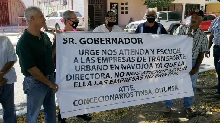 Navojoa: concesionarios del transporte público piden ser atendidos