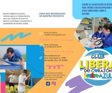 Jóvenes con discapacidad son apoyados por el Club Libera de Corazón Azul