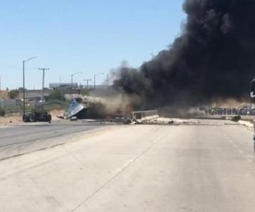 Chofer de tractocamión incinerado en Nogales se quedó dormido al volante