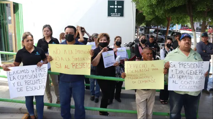Sindicato Alternativo de Oomapas de Cajeme pelea por el derecho del escalafón
